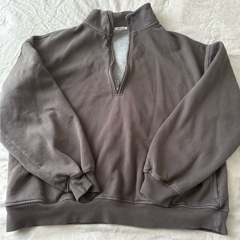 Garage Men's Charcoal Zip-Up Sweater